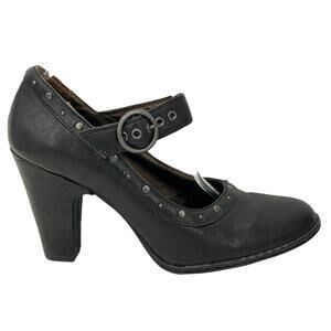 Born Mary Jane Studded Heel SZ 10 Women's Black Steampunk Victorian Whimsy Pump